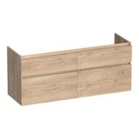 Brauer Delight Wavy - Onderkast - 140 cm - met 4 Softclose Lades Greeploos en 2 Sifon Uitsparingen - Forest Wheat - thumbnail