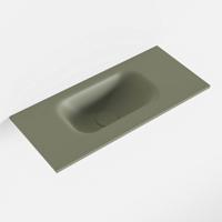 MONDIAZ EDEN Army solid surface inleg wastafel voor toiletmeubel 50cm. Positie wasbak links - thumbnail