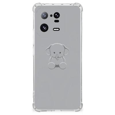 Xiaomi 13 Pro Stevig | Bumper Hoesje | Grijs Baby Olifant Xiaomi 13 Pro Stevig | Bumper Hoesje | Grijs Baby Olifant