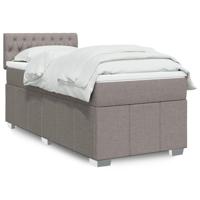 Boxspring met matras stof taupe 80x200 cm - thumbnail