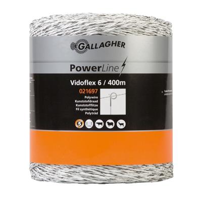 Gallagher Vidoflex 6 PowerLine wit 400m - 021697 021697
