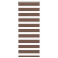 VidaXL Zebra rolgordijn 65x100 cm stofbreedte 60,9 cm polyester bruin - thumbnail