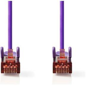 NEDIS Cat 6 Kabel | RJ45-stekker | RJ45-stekker | S/FTP | 1.00 m | rond | LSZH | violet | label