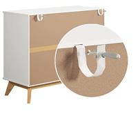 Ladekast Borneo Wit Naturel 80x79x40cm FSC gecertificeerd - thumbnail