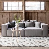 Nohr 3-zits Bank 'Yulonda' Linnen, kleur Grijs - thumbnail