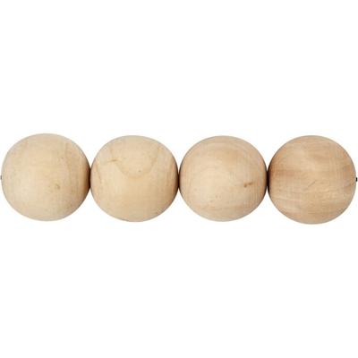 Creativ Company Houten kraal, d 30 mm, gatgrootte 5 mm, 4 stuk/ 1 doos - thumbnail