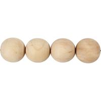 Creativ Company Houten kraal, d 30 mm, gatgrootte 5 mm, 4 stuk/ 1 doos - thumbnail