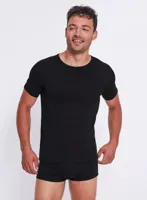 2-pack Go Abc heren T-shirts Korte mouw - Ronde hals - Mannen ondershirt elastisch katoen - - thumbnail