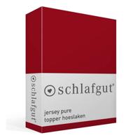 Schlafgut Schlafgut Pure Jersey Topper Hoeslaken M - 120x200 - 130x220 285 Red Deep - thumbnail