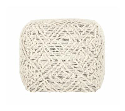 MUST Living Poef 'Quartz' 40cm, kleur Grijs / Naturel