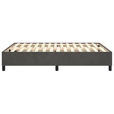Boxspringframe fluweel donkergrijs 140x200 cm Boxspringframe fluweel donkergrijs 140x200 cm
