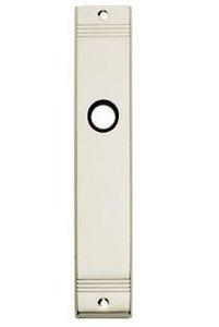 Intersteel Langschild recht met groef profielcilinder 72mm - nikkel glans