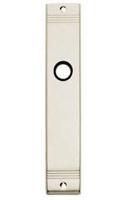 Intersteel Langschild recht met groef profielcilinder 72mm - nikkel glans - thumbnail