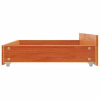 Bedlades 4 st massief grenenhout wasbruin - thumbnail