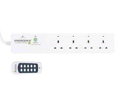 Energenie Trailing bende met vier radiogestuurde overspanningsbeveiligde stopcontacten