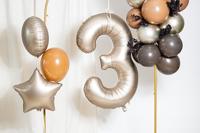 Folieballon Cijfer 9 Starlight Gold (86cm) - thumbnail