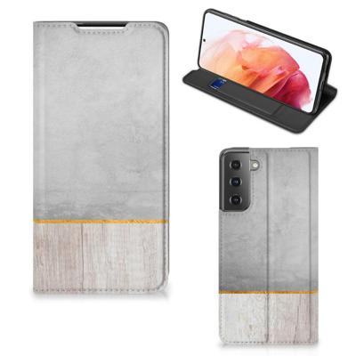 Samsung Galaxy S21 Book | Wallet Case | Wood Concrete