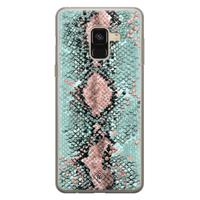 Samsung Galaxy A8 (2018) siliconen hoesje - Snake pastel - thumbnail