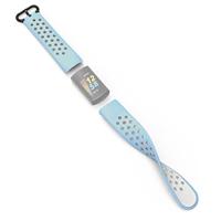 Hama Sportpolsband Voor Fitbit Charge 5 Ademend Horlogebandje L.blauw/grijs - thumbnail