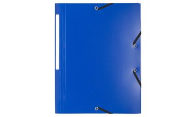 Exacompta elastomap A4, uit PP, 3 kleppen en elastiek blauw