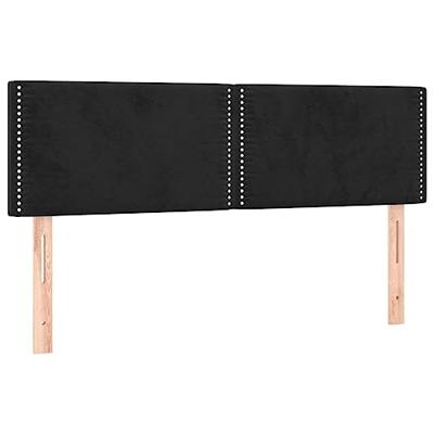 Hoofdbord LED 144x5x78/88 cm fluweel zwart