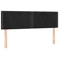 Hoofdbord LED 144x5x78/88 cm fluweel zwart - thumbnail