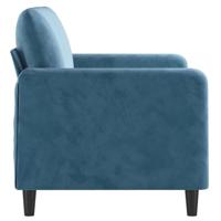 Tweezitsbank 120 cm fluweel blauw - thumbnail