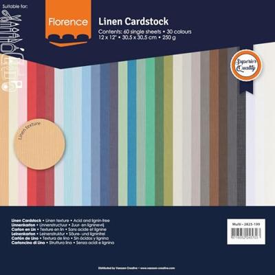 Florence • linnenkarton 250g 30,5x30,5cm multipack 60x