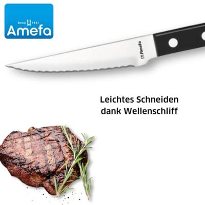 Amefa Pizza/Steak Messenset 6-delig Zwart