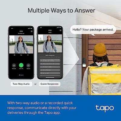 Tapo D230S1 Smart Battery Video Doorbell Slimme deurbel Zwart - thumbnail