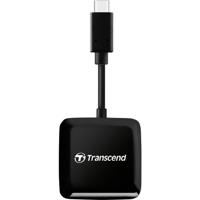 Transcend TS-RDC3 Externe geheugenkaartlezer USB-C Zwart - thumbnail