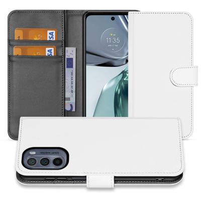 Book Case Telefoonhoesje Geschikt voor Motorola Moto G62 5G Wit met Pasjeshouder Book Case Telefoonhoesje Geschikt voor Motorola Moto G62 5G Wit met Pasjeshouder