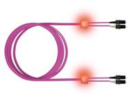 saCon glasvezel LED patchkabel duplex 50/125µm OM4, SC/SC, violet, 1 m - thumbnail