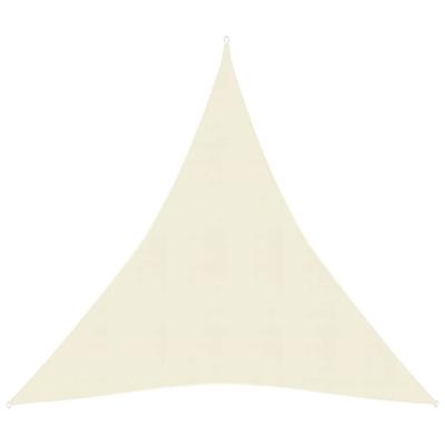 VidaXL Zonnezeil 160 g/m² 5x6x6 m hdpe crèmekleurig