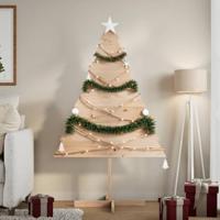 VidaXL Kerstdecoratie kerstboom 150 cm massief hout - thumbnail