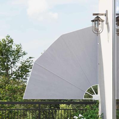 VidaXL Balkonscherm inklapbaar 140x140 cm grijs