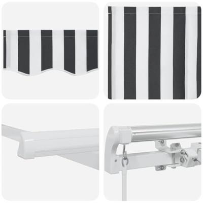VidaXL Luifel handmatig uittrekbaar 300x250 cm antraciet en wit