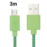 Geweven Nylon stijl micro 5 pin USB data transfer / laad kabel voor samsung galaxy s iv / i9500 / s iii / i9300 / note ii / n7100 / nokia / htc / blac - thumbnail