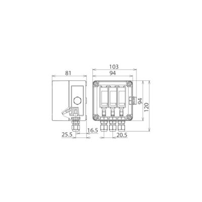 DEHN 900921 DCU 2 YPV 1100 2M 1S Stringbox DEHN 900921 DCU 2 YPV 1100 2M 1S Stringbox