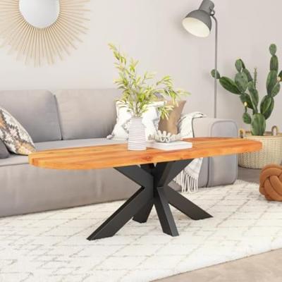 Tafelblad ovaal 100x40x3,8 cm massief acaciahout