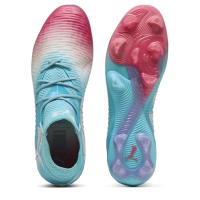 PUMA Future 8 Ultimate Re-Charge Gras Voetbalschoenen (FG) Blauw Roze Wit PUMA Future 8 Ultimate Re-Charge Gras Voetbalschoenen (FG) Blauw Roze Wit
