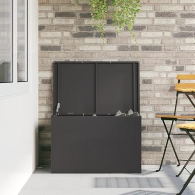 Buitenopslagdoos Zwart 80 x 50.5 x 50 cm Koudgewalst staal