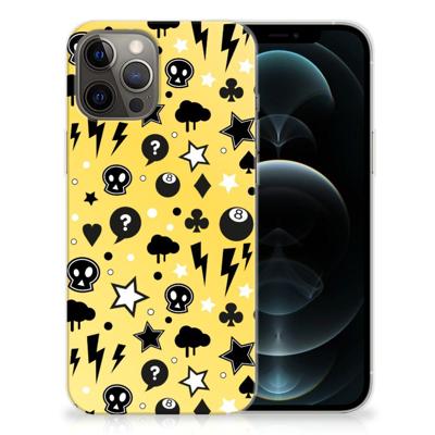 Silicone Back Case iPhone 12 Pro Max Punk Geel Silicone Back Case iPhone 12 Pro Max Punk Geel