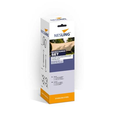 Nesling bevestigingsset voor schaduwdoek vierkant / rechthoek