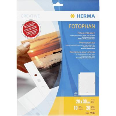 Herma HERMA Fotophan - Hülle x 10 7589 Fotohoezen Wit, Transparant 20 x 30 cm Herma HERMA Fotophan - Hülle x 10 7589 Fotohoezen Wit, Transparant 20 x 30 cm
