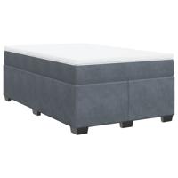 Boxspring met matras fluweel donkergrijs 120x190 cm - thumbnail