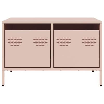Tv-meubel 68x50x43,5 cm koudgewalst staal roze