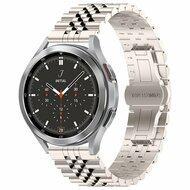 By Qubix - Stalen band - Starlight/sterrenlicht - Compatible met Garmin Approach S12 / S40 / S42 - Compatible Garmin bandje - Bandbreedte: 20mm
