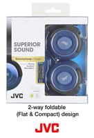 JVC HA-SR225-W-E on-ear lichte hoofdtelefoon met afstandsbediening/microfoon wit - thumbnail