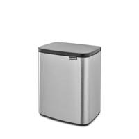 Brabantia Bo afvalemmer 12 liter Matt Steel Fingerprint Proof - thumbnail